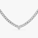 Dainty Diamond Heart Cuban Chain - Image 2