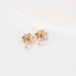 Dainty Natural Diamond Lightning Bolt Studs - Image 2