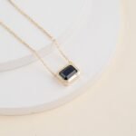 Dark Blue Sapphire Necklace - Image 3