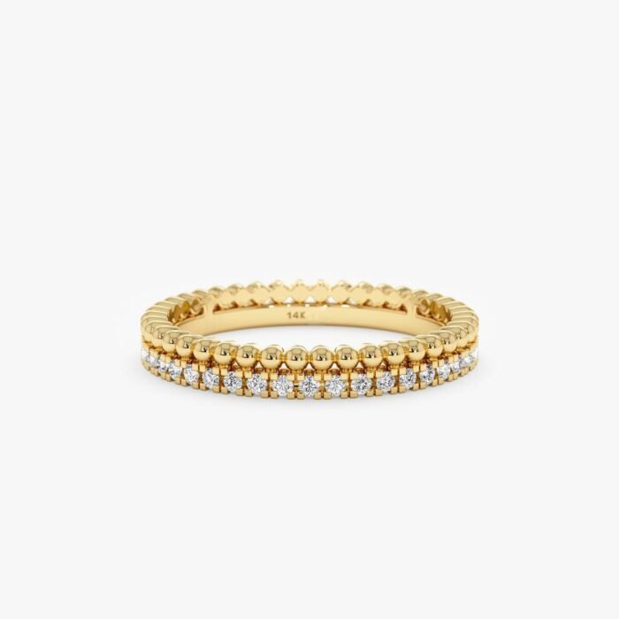 Diamond & Bead Eternity Ring