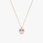 Diamond & Sapphire Happy Face Necklace - Image 2