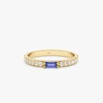 Diamond and Baguette Tanzanite Ring