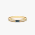 Diamond and Baguette Topaz Ring