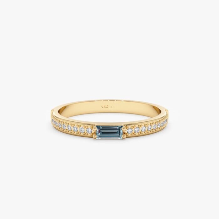 Diamond and Baguette Topaz Ring