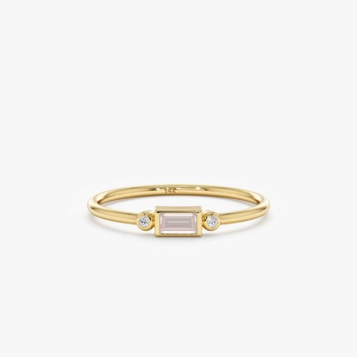 Diamond and Morganite Ring