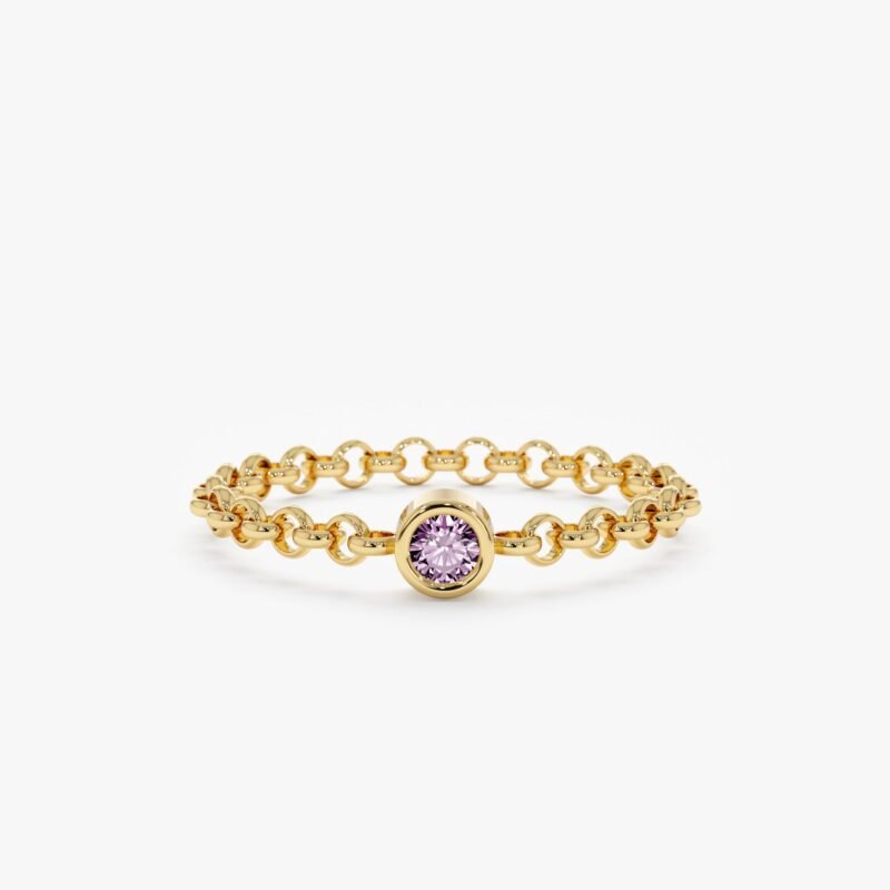 Amethyst Chain Ring