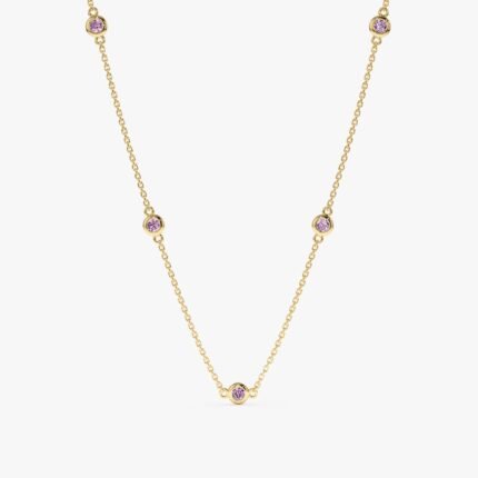 Amethyst Station Necklace