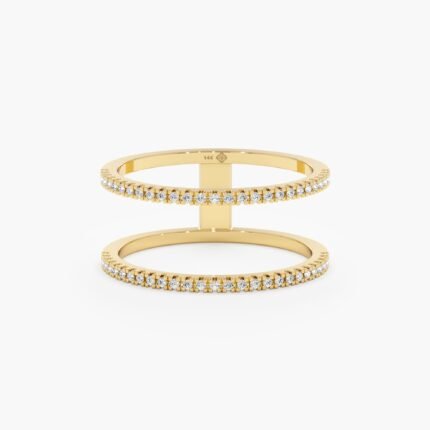 Double Line Diamond Ring