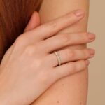 18K Solid Gold Baguette Natural Diamond Eternity Ring - Image 6