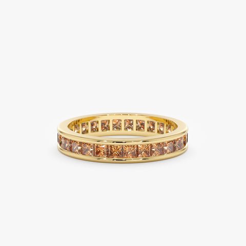 Natural Citrine Eternity Ring