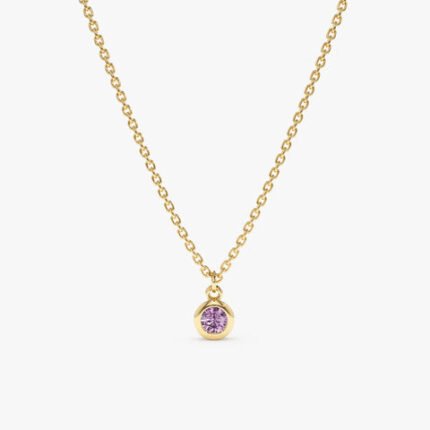 Amethyst Charm Necklace