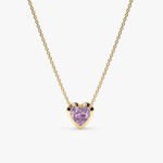 Amethyst Heart Necklace