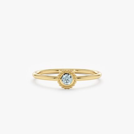 Aquamarine Art Deco Ring