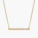 Baguette Diamond Bar Necklace