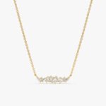 Baguette Diamond Cluster Necklace