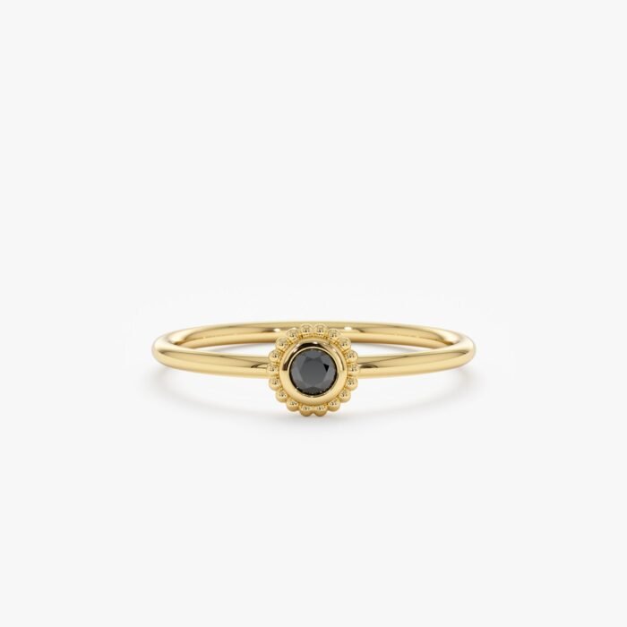 Black Onyx Art Deco Ring
