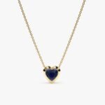 Blue Sapphire Heart Necklace