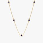 Blue Sapphire Station Necklace