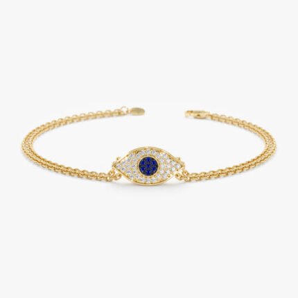 Bold Sapphire & Diamond Eye Bracelet