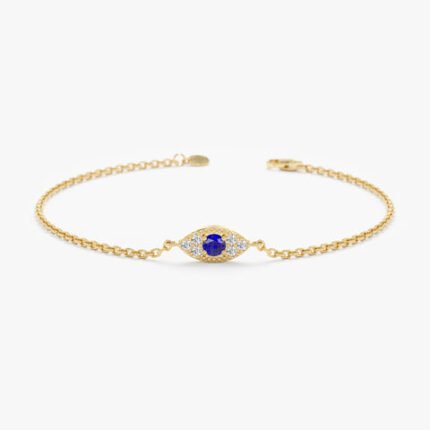 Bold Sapphire Diamond Eye Bracelet