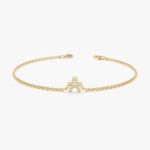 Capital Initial Diamond Bracelet