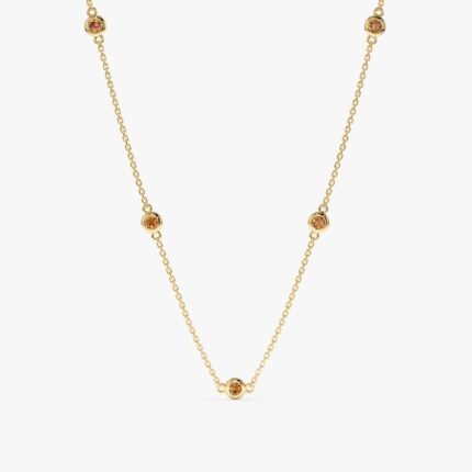Citrine Station Necklace