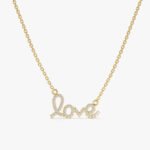 Cursive Diamond Love Necklace