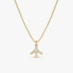 Dainty Diamond Airplane Necklace