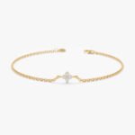 Dainty Diamond Clover Bracelet