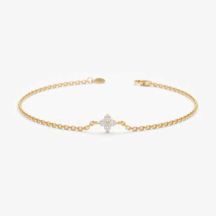 Dainty Diamond Clover Bracelet