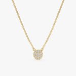 Dainty Diamond Disc Necklace