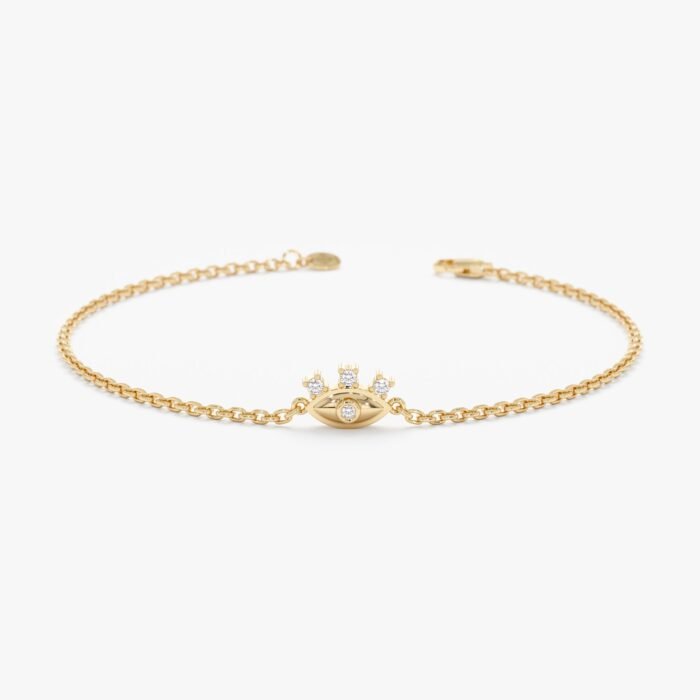 Dainty Diamond Eye Bracelet