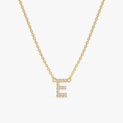 Dainty Diamond Initial Necklace