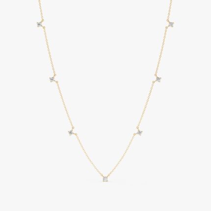 Dainty Diamond Station Necklace