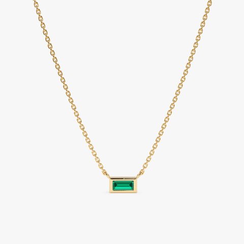 Dainty Emerald Necklace