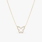 Diamond Butterfly Cutout Necklace