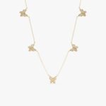 Diamond Butterfly Station Necklace