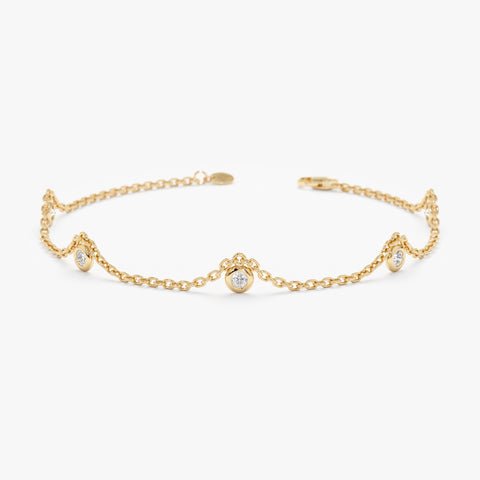 Diamond By the Yard Charm Bracelet