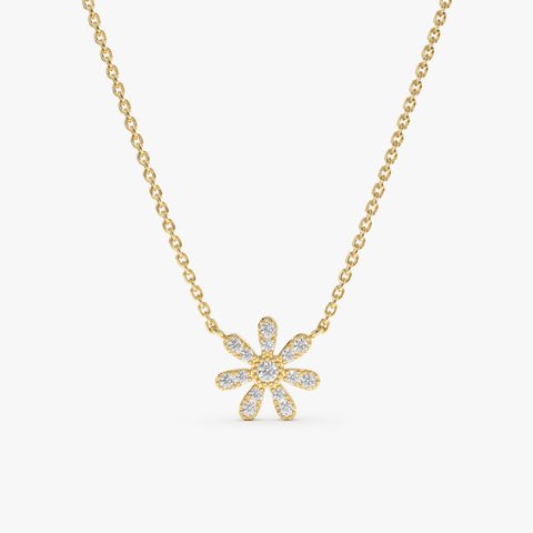 Diamond Daisy Necklace