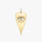 Diamond Eye Heart Charm