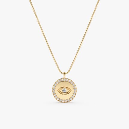 Diamond Eye Medallion with Ball Chain