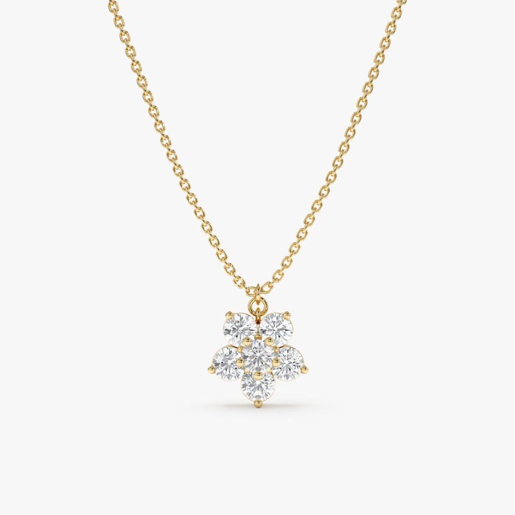 Diamond Flower Necklace