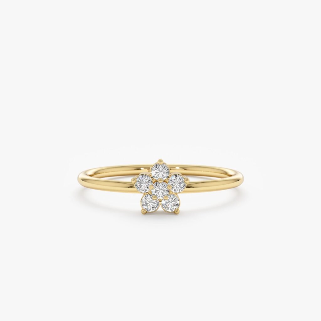 Diamond Flower Ring