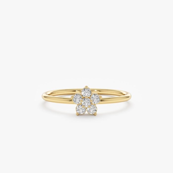 Diamond Flower Ring