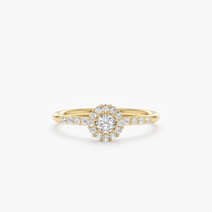 Diamond Halo Engagement Ring