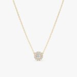 Diamond Halo Pendant Necklace
