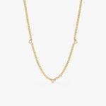 Diamond Heart Station Necklace