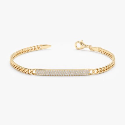 Diamond ID Cuban Chain Bracelet