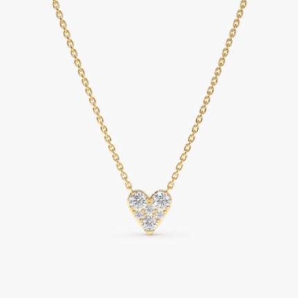 Diamond Inlay Heart Necklace