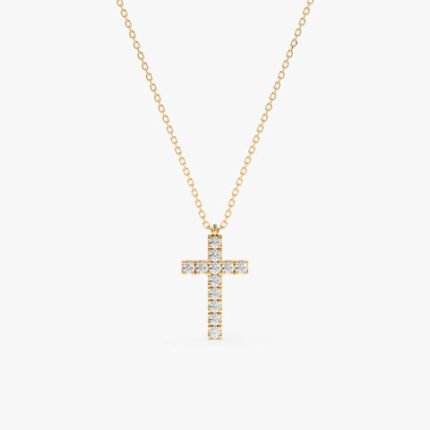 Diamond Paved Cross Necklace